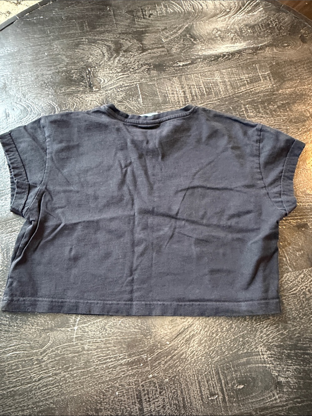 Gymshark Black Cropped Logo Tee with White Emblem - Picture 4 of 4